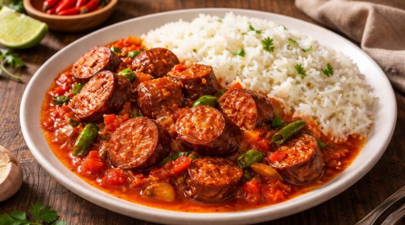 découvrez la recette traditionnelle du rougail saucisse, un plat savoureux et épicé originaire de la réunion, facile à préparer et idéal pour un repas convivial.